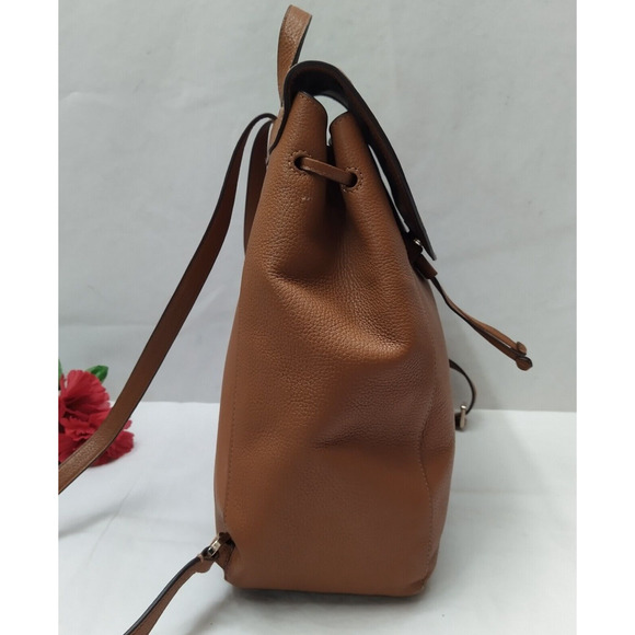 Kate Spade Leila Brown Pebbled Leather Drawstring Top Handle Backpack main image 5